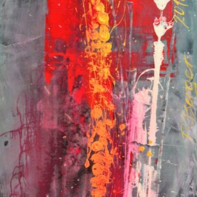 Fledermaus, 2016, Acryl auf Leinwand, 70x140 cm