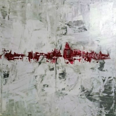 Der Herzschlag, 2014, Acryl auf Leinwand, 130x130 cm