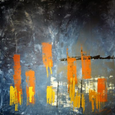 Auf der Suche, 2016, Acryl auf Leinwand, 190x190 cm