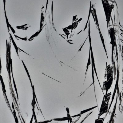 Akt, 2016, Acryl auf Keramik-Infrarotpaneel, 75x150 cm