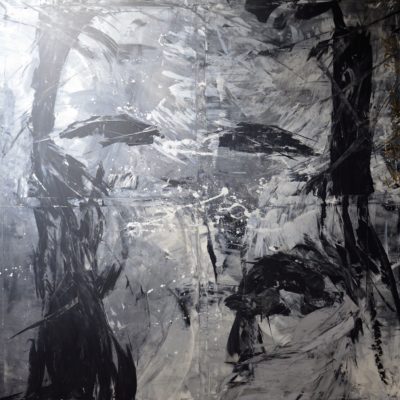 Frau mit Kind, 2016, Acryl auf Leinwand, 195x195 cm