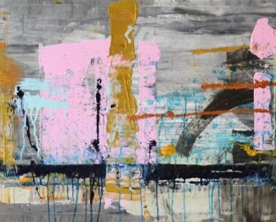 Paris, 2016, Acryl auf Leinwand, 60x250 cm